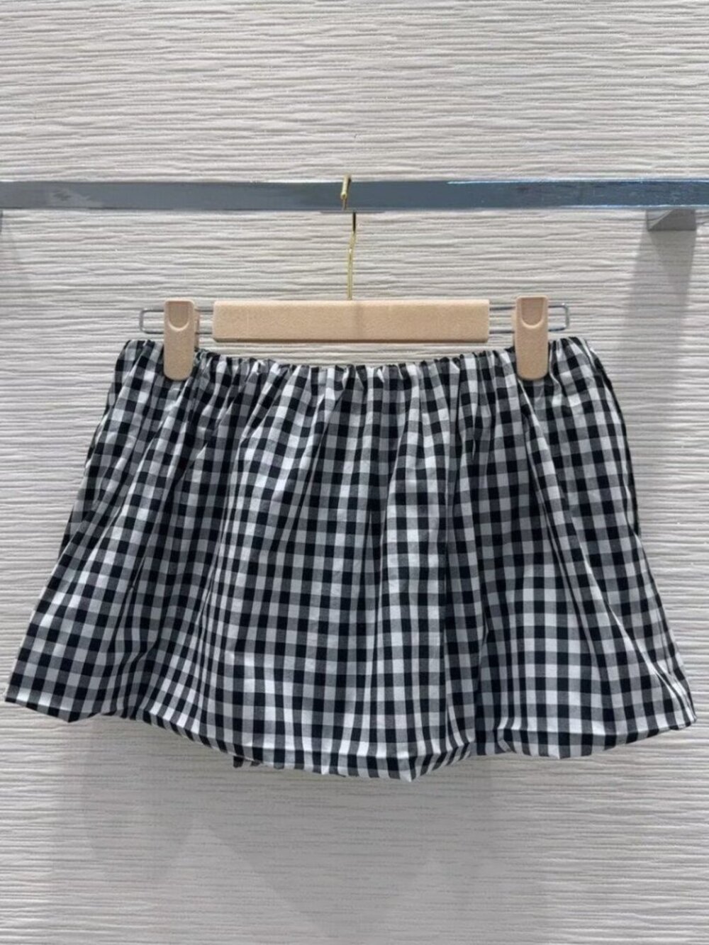 Miu Miu Black and White Gingham Two- Piece Skirt Set - Picture 9 of 9